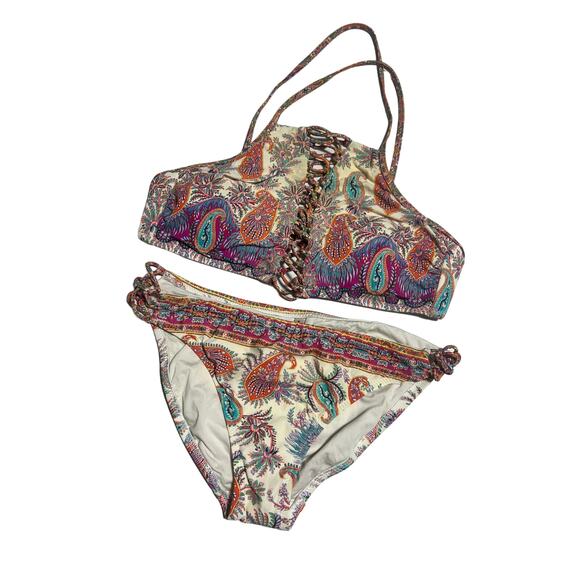Nanette Lepore Paisley Boho Bikini Small - Picture 1 of 5